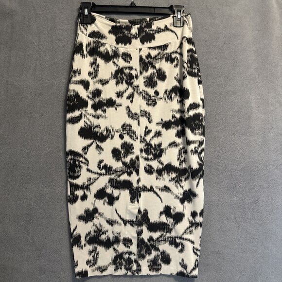 NWT Bryn Walker Sloan Midi Pencil Skirt Abstract Floral‎ Print Stretch Size XXS - Picture 2 of 9